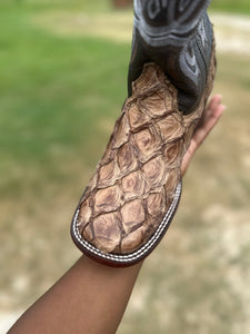 Tan Pirarucu Cowboy Boot