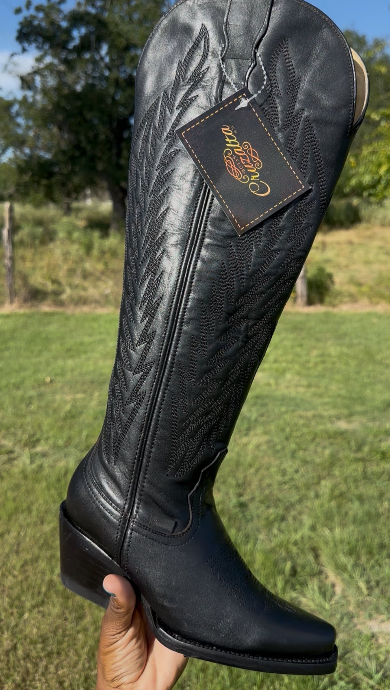 Tall Cowgirl Boots- Black