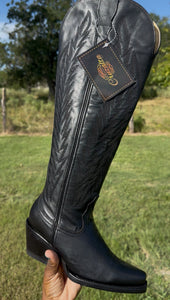 Tall Cowgirl Boots- Black