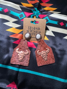 Brown Cowhide
Copper Cowskull Stud Earrings
