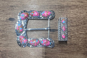 BUCKLE UP BELT BUCKLE PINK