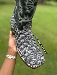 Grey Pirarucu Cowboy Boot
