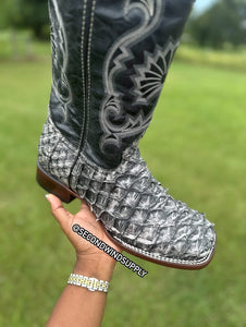 Grey Pirarucu Cowboy Boot