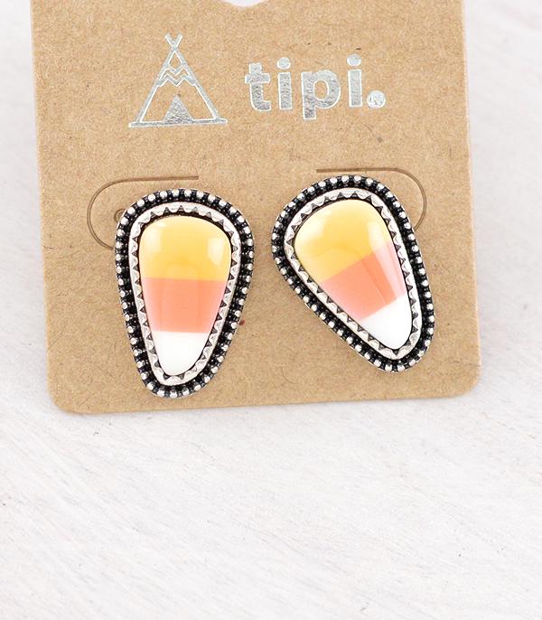 Candy Corn Earrings