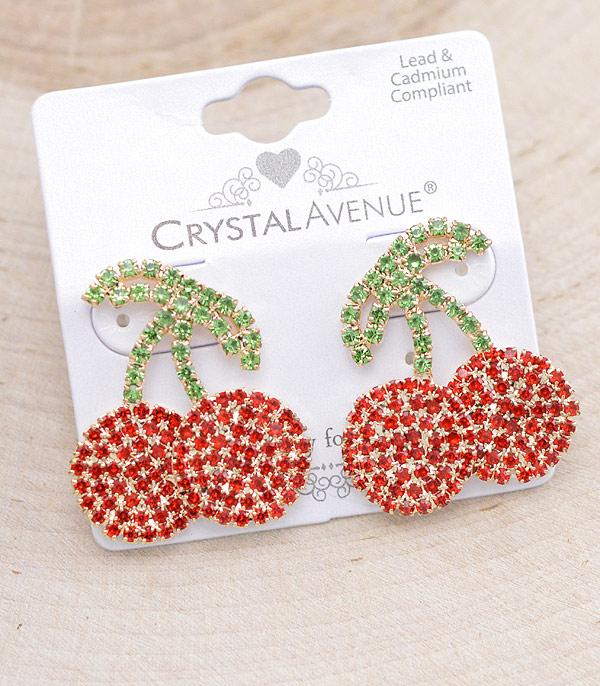 Cherry Stone Earrings