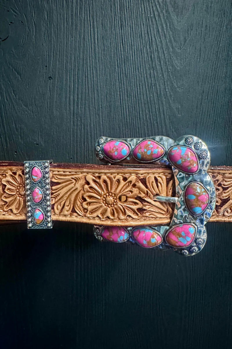 BUCKLE UP BELT BUCKLE PINK