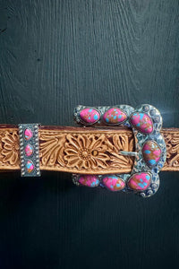 BUCKLE UP BELT BUCKLE PINK