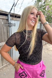 Lariat Mesh Top