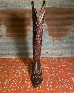 Stud Cowgirl Boot- Brown